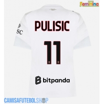 Camisa de time de futebol AC Milan Christian Pulisic #11 Replicas 2º Equipamento Feminina 2026-27 Manga Curta